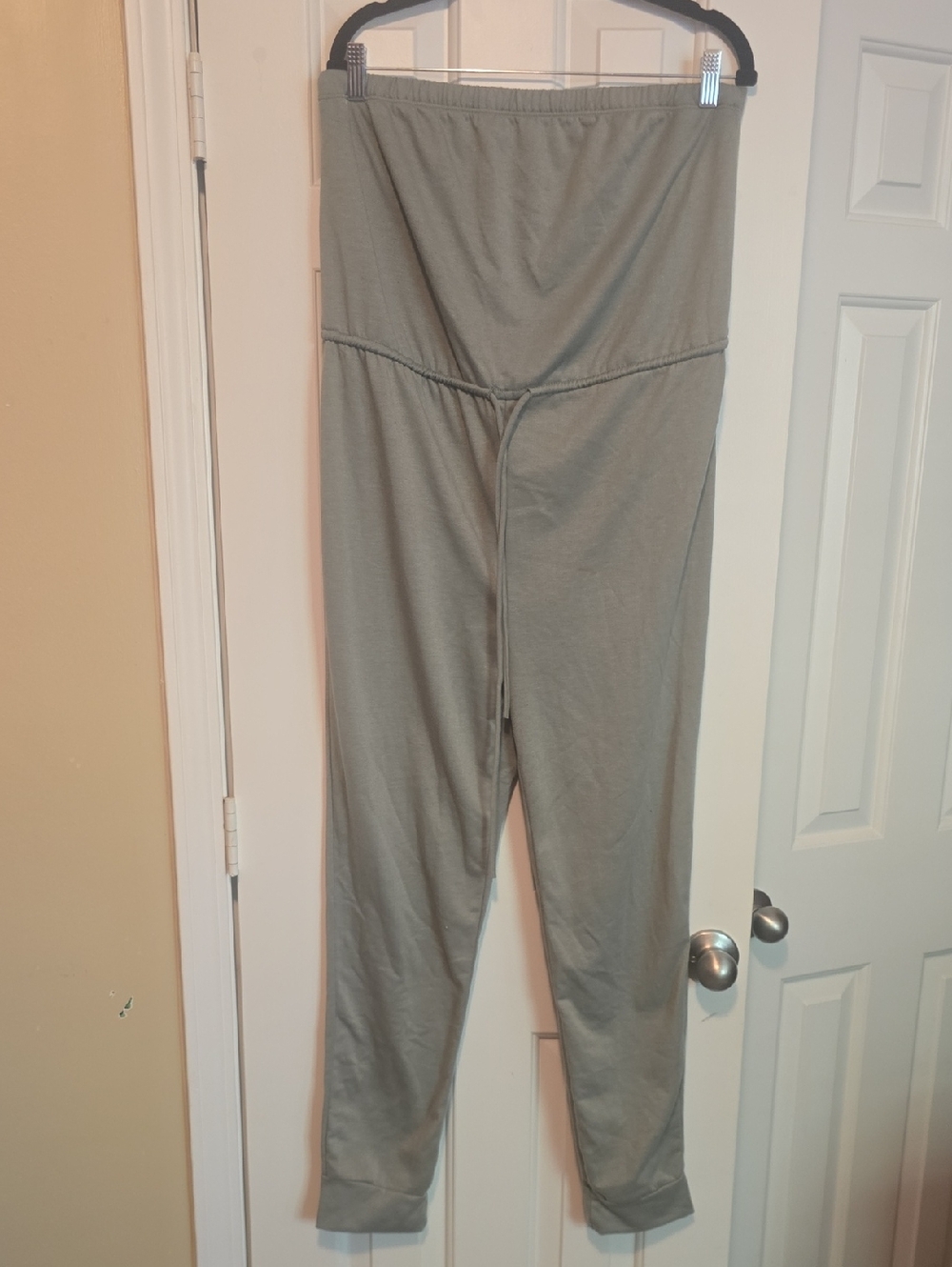 Fashion Nova Olive Green Jumpsuit Romper with Drawstring